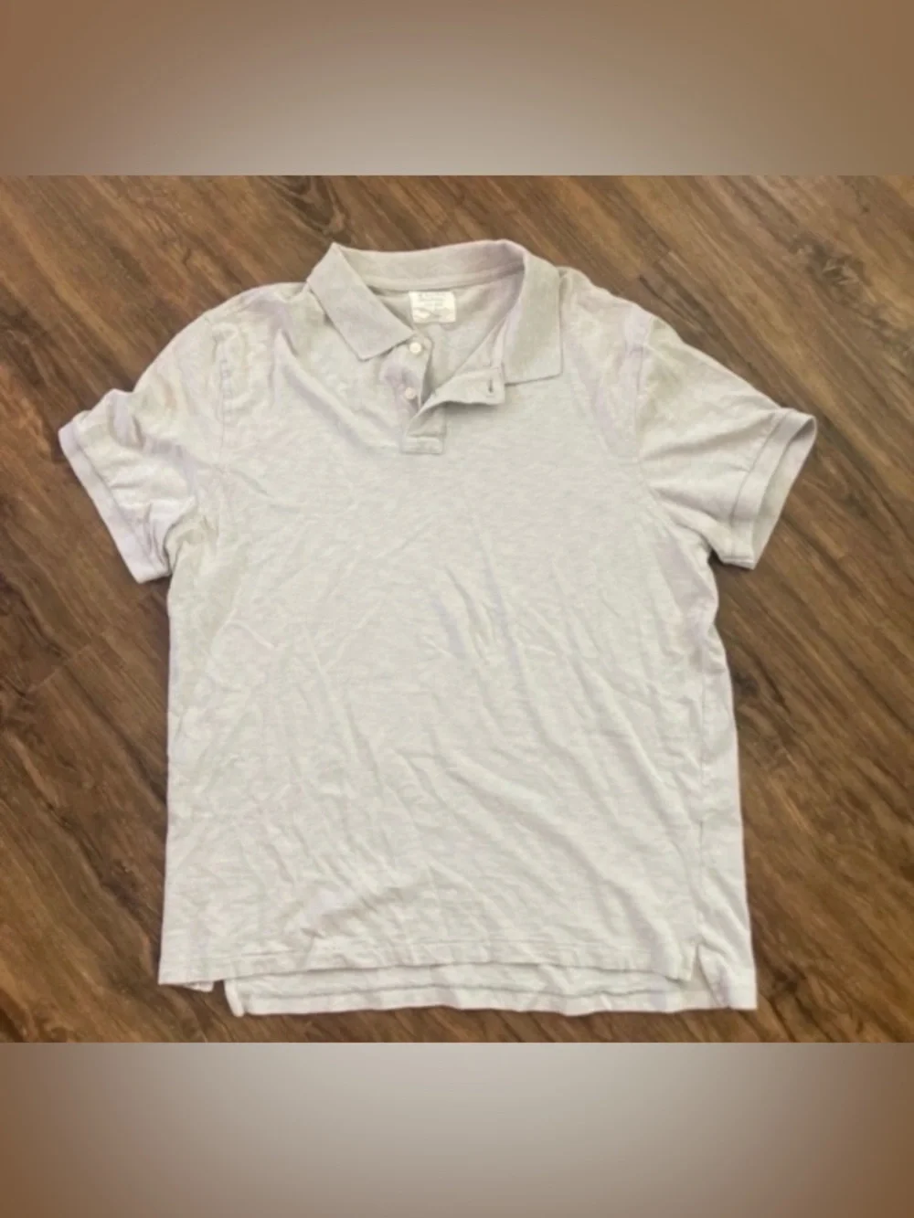 J. Crew Light Gray Polo Shirt Cotton Size Large Summer Casual